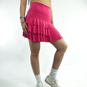 Gorgeous y2k multi layered ruffle skirt  in jungle floral print, y2k label